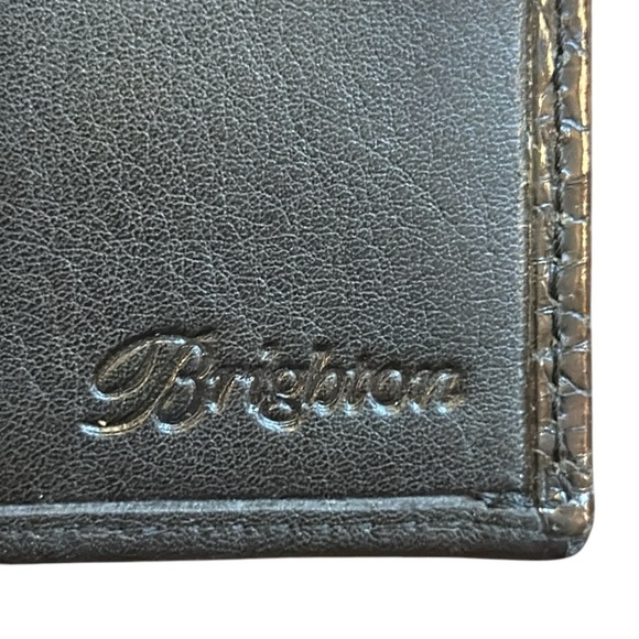 Brighton Leather Travel Passport Organizer Crossbody Wallet 9x5.5 Black Embossed - Picture 11 of 15